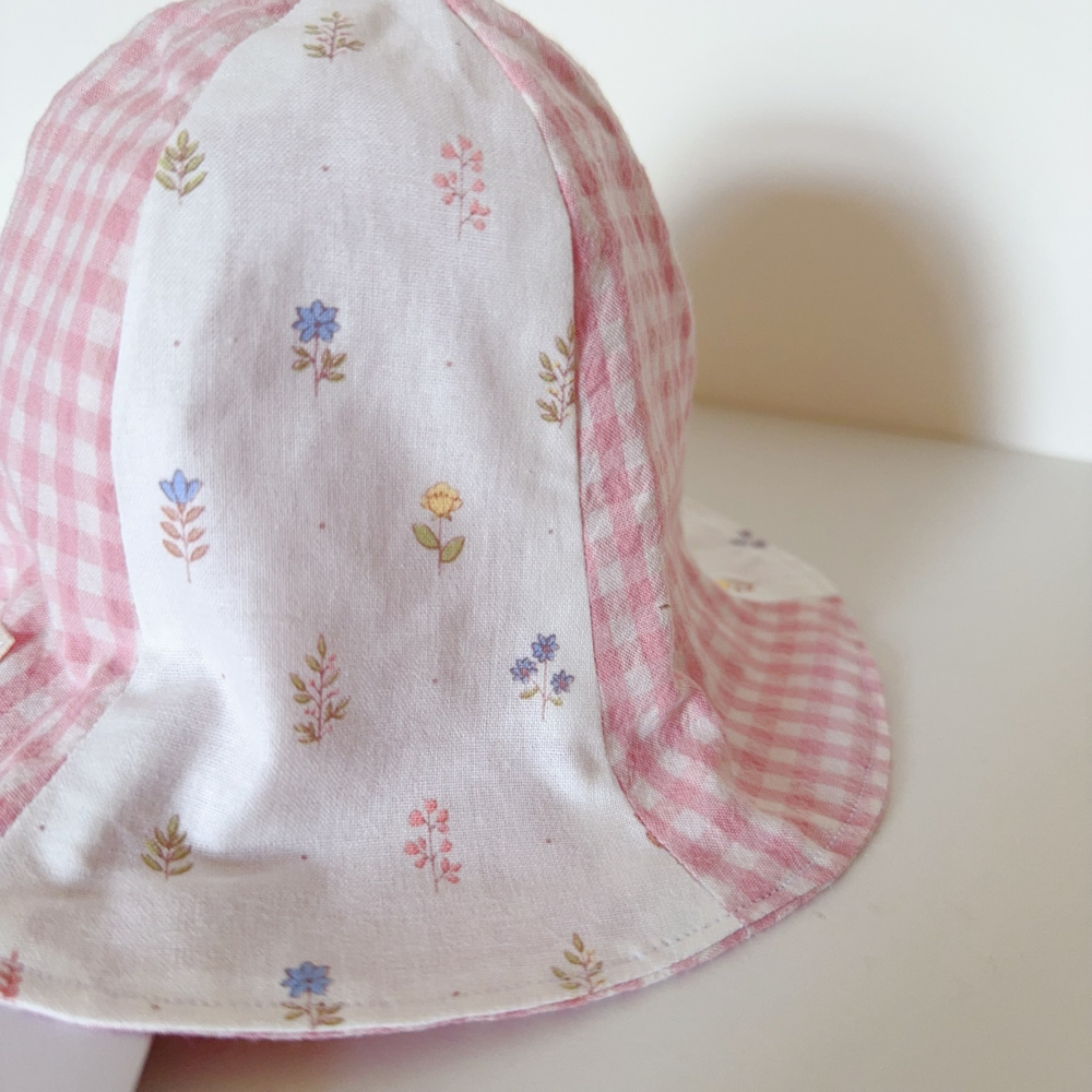 莓粉花語 Fisher Pink Garden 手工寶寶漁夫帽 遮陽帽 四季帽-細節圖4