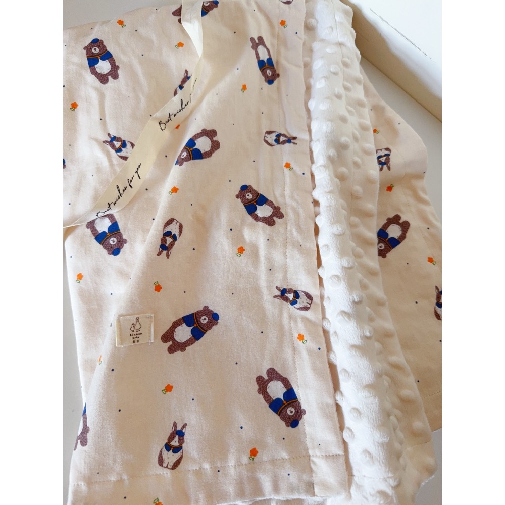 現貨 手工嬰幼兒樂豆蓋毯 安心布料SGS檢驗合格樂豆布-細節圖5