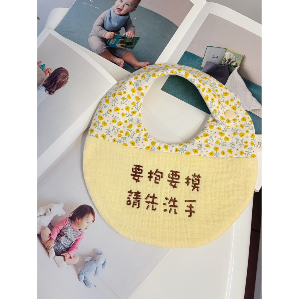 現貨 台灣市場內的裁縫室 手作天然染色繡字圍兜-規格圖6