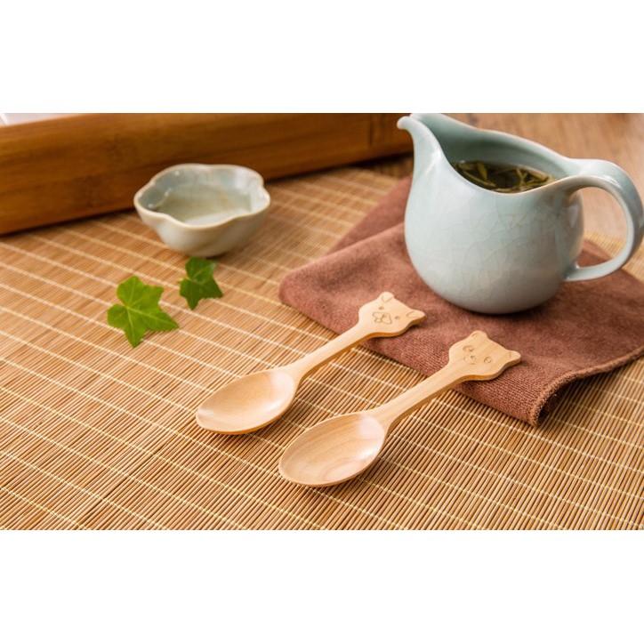 【返璞小居】天然原木湯匙卡通小動物圖案湯匙創意餐具嬰兒寶寶兒童冰淇淋果醬木勺湯匙調羹勺子-細節圖3