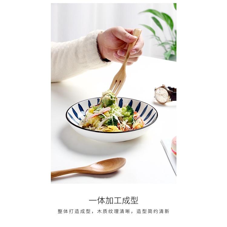 【返璞小居】日式原木叉勺天然原木湯匙 三角櫸木手柄勺 長柄木湯匙叉子 原木湯匙 木質湯勺 木湯匙 調羹湯匙-細節圖4