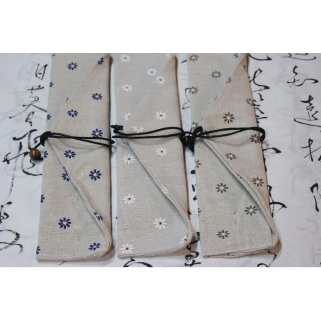 【返璞小居】日式和風款環保筷加厚布套布筷套雙層布套勺筷布袋便攜餐具筷子勺子套裝手工純棉包裝袋-細節圖3