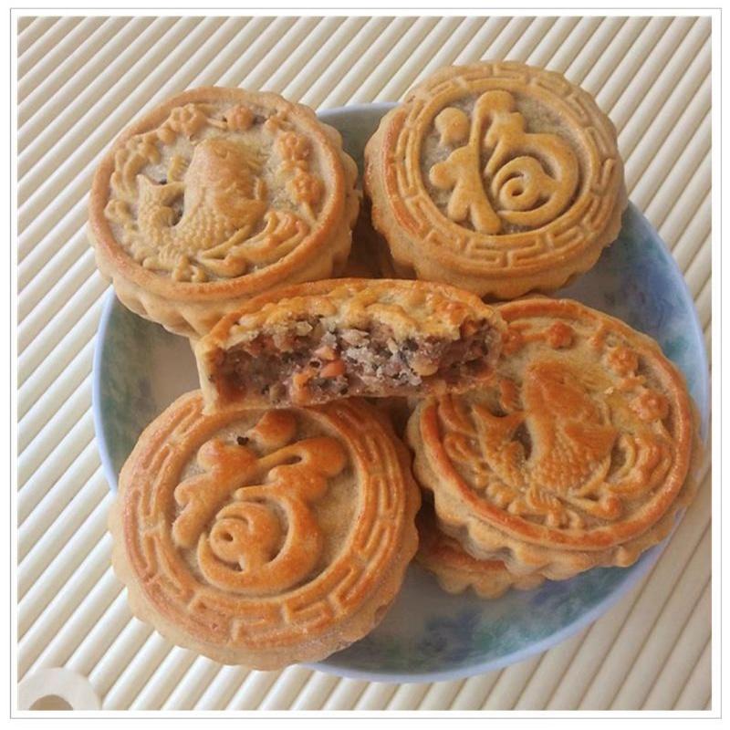 【返璞小居】新款櫸木立體月餅綠豆糕南瓜餅清明粿印木質烘焙模具-細節圖9