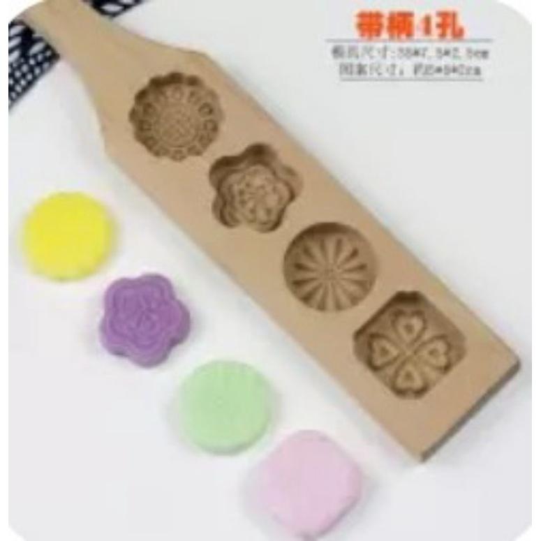 【返璞小居】櫸木冰皮月餅模具 月餅綠豆糕南瓜餅清明粿印木質烘焙模具-細節圖7
