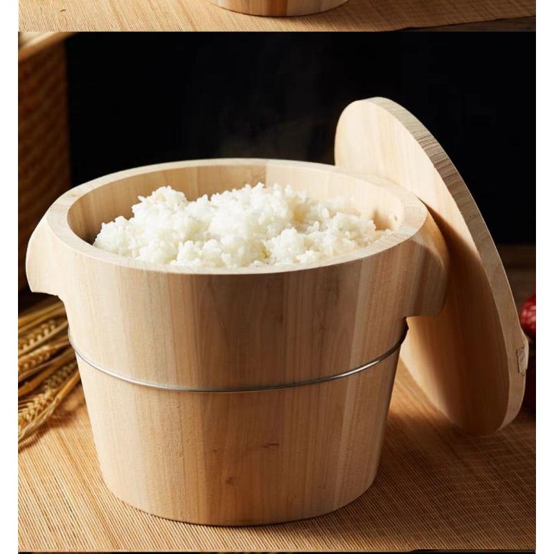 【返璞小居】免運特大40cm 蒸飯桶木飯桶柳杉木蒸飯桶帶蓋保温桶蒸糯米飯飯桶各式尺寸-細節圖2