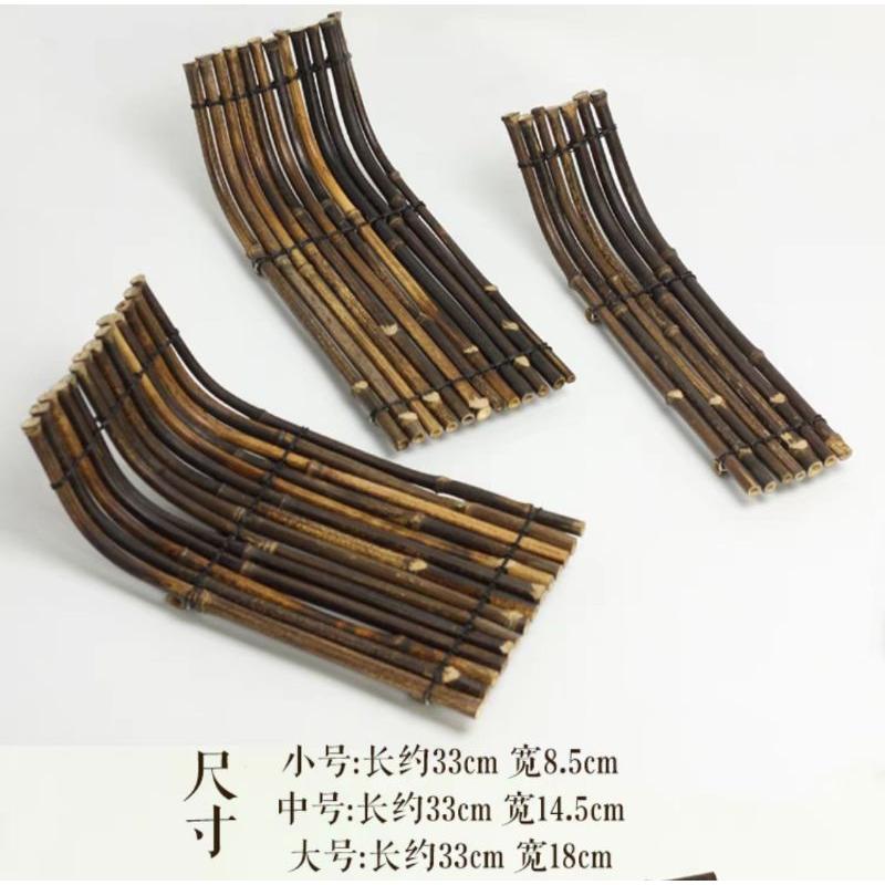 【返璞小居】清倉手工竹編織紫竹杯墊隔熱墊 茶道用具 拍照道具 茶台裝飾 日式料理擺盤裝飾-細節圖7