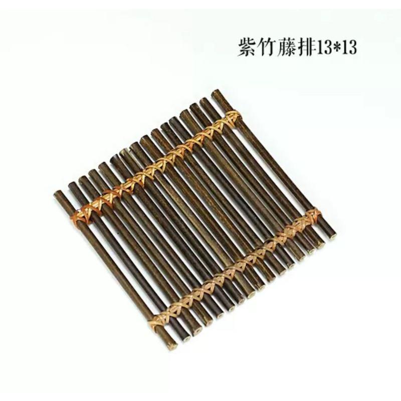 【返璞小居】清倉手工竹編織紫竹杯墊隔熱墊 茶道用具 拍照道具 茶台裝飾 日式料理擺盤裝飾-細節圖8
