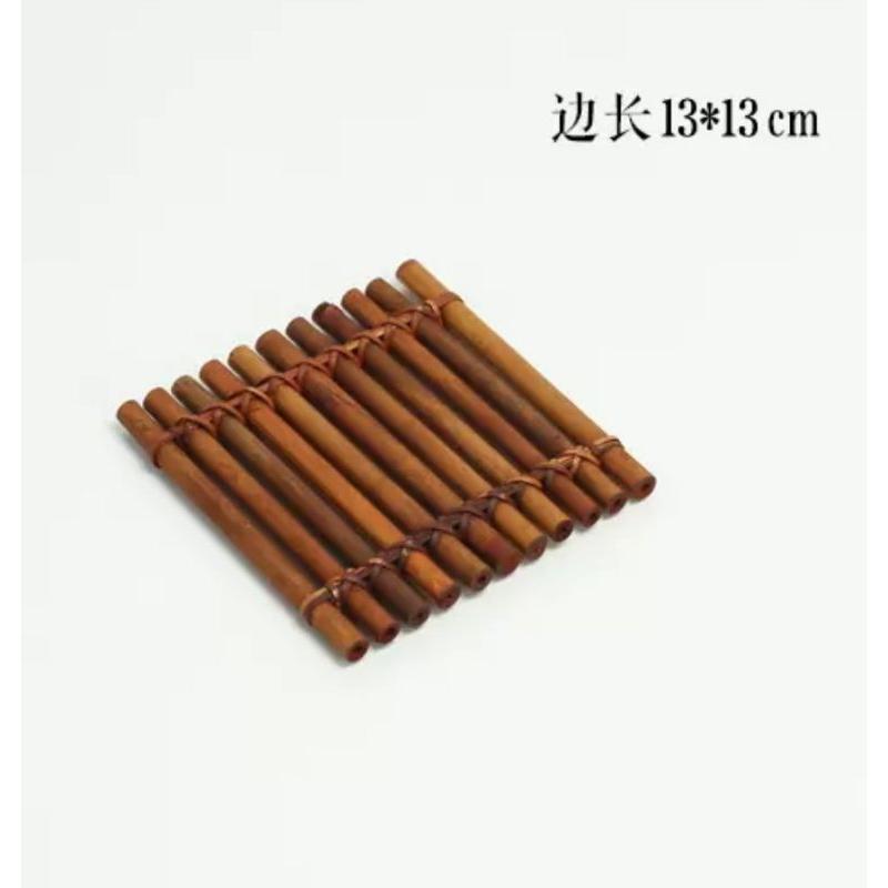 【返璞小居】清倉手工竹編織紫竹杯墊隔熱墊 茶道用具 拍照道具 茶台裝飾 日式料理擺盤裝飾-細節圖9