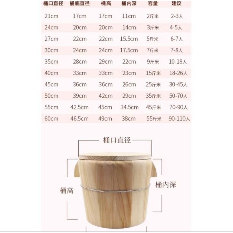【返璞小居】免運大號35cm 蒸飯桶木飯桶柳杉木蒸飯桶帶蓋保温桶蒸糯米飯飯桶各式尺寸-細節圖8