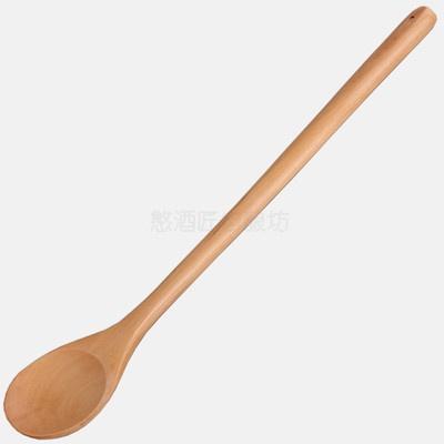 【返璞小居】日式木勺無漆木製櫸木長柄33cm攪拌勺木勺醬料勺子酵素勺實木原木-細節圖8