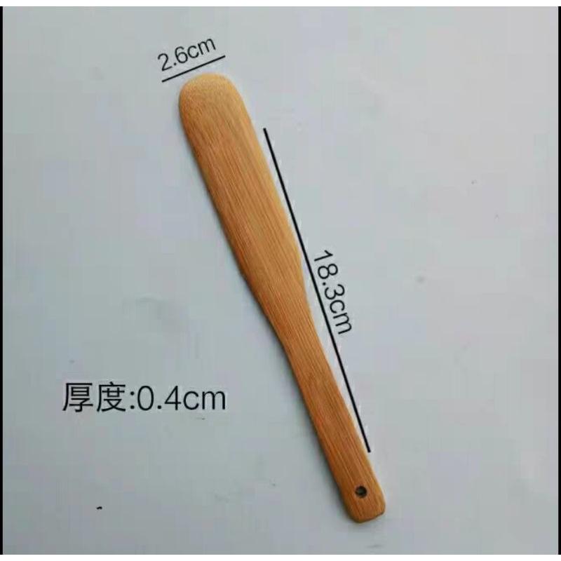 【返璞小居】加厚款竹製包餃子餡勺挑餡勺餡棒包水餃攪拌棒竹片勺木片勺-細節圖5
