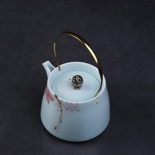 【返璞小居】陶瓷提梁壺手繪茶壺過濾泡茶器功夫茶具-細節圖3