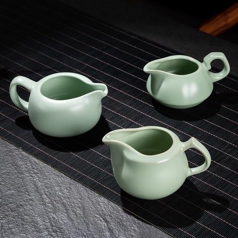 【返璞小居】清倉汝瓷茶壺公道杯茶杯汝窯公道杯茶海分茶器開片汝瓷茶道用具-細節圖2