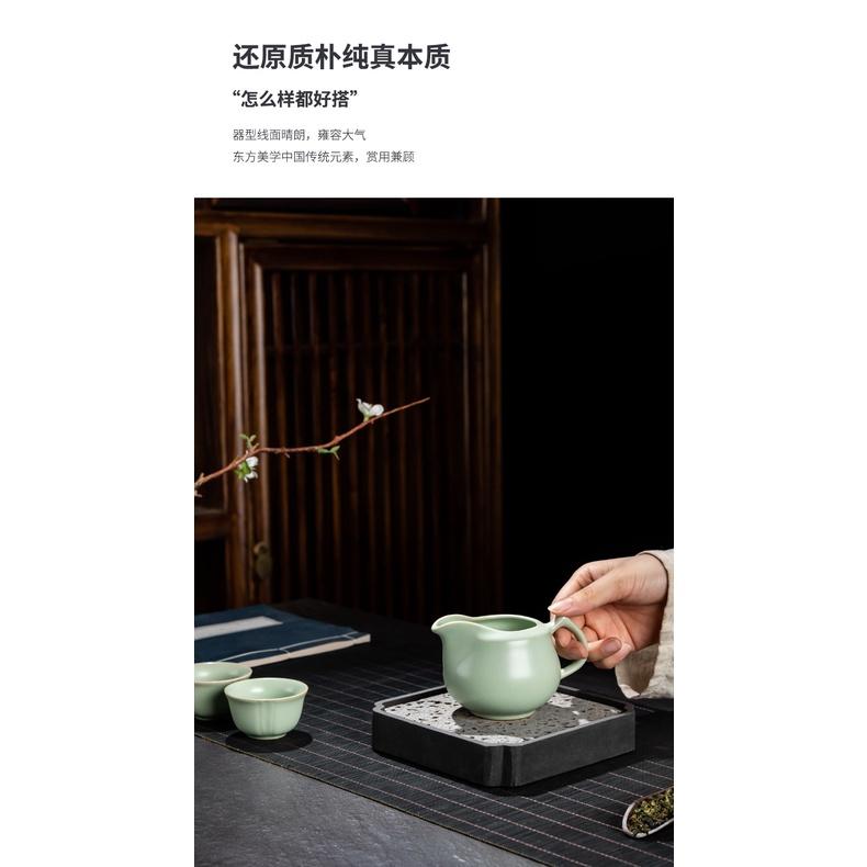 【返璞小居】清倉汝瓷茶壺公道杯茶杯汝窯公道杯茶海分茶器開片汝瓷茶道用具-細節圖5