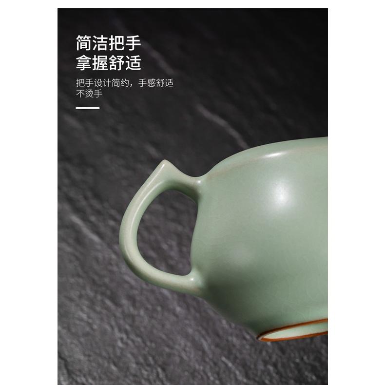 【返璞小居】清倉汝瓷茶壺公道杯茶杯汝窯公道杯茶海分茶器開片汝瓷茶道用具-細節圖6