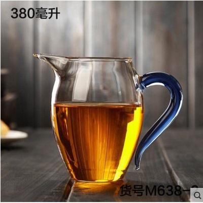 【返璞小居】清倉 手工加厚耐熱玻璃公道杯 功夫茶茶海公杯 分茶器 茶道配件380ml-細節圖2