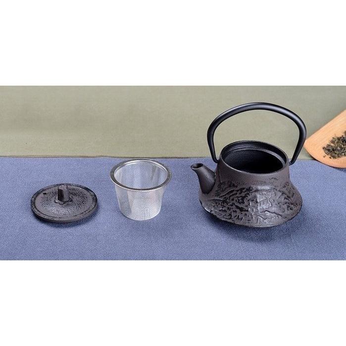 【返璞小居】台灣出貨 富士山300ml日式鐵壺 老鐵壺 鐵茶壺 鑄鐵壺無塗層鐵茶壺 家用泡茶壺-細節圖3