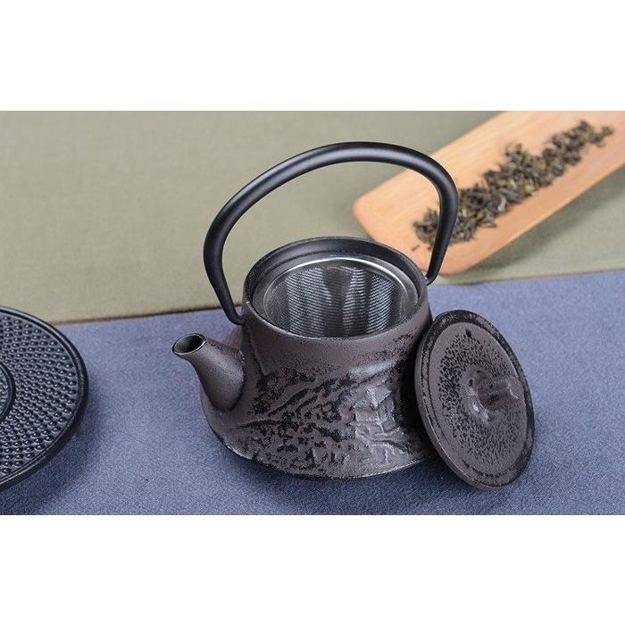 【返璞小居】台灣出貨 富士山300ml日式鐵壺 老鐵壺 鐵茶壺 鑄鐵壺無塗層鐵茶壺 家用泡茶壺-細節圖6