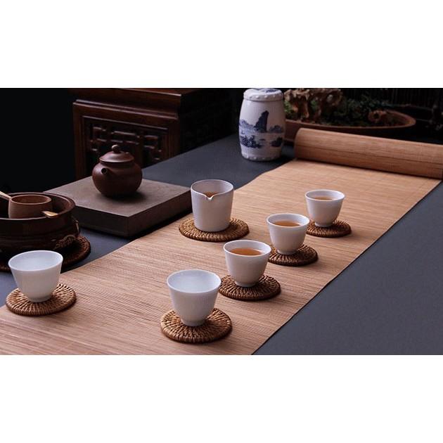 【返璞小居】 40cm寬竹茶席 竹席 茶道桌旗 復古茶席 日式茶席 中式茶席 桌布桌墊 茶道用具-細節圖4