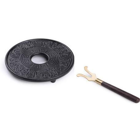 【返璞小居】台灣出貨 日式鐵壺 老鐵壺 鐵茶壺 鑄鐵壺無塗層鐵茶壺含手工防燙綁繩-細節圖7