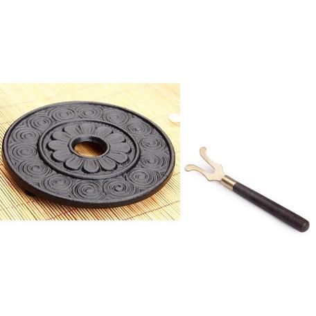 【返璞小居】台灣出貨 日式鐵壺 老鐵壺 鐵茶壺 鑄鐵壺無塗層鐵茶壺含手工防燙綁繩-細節圖9