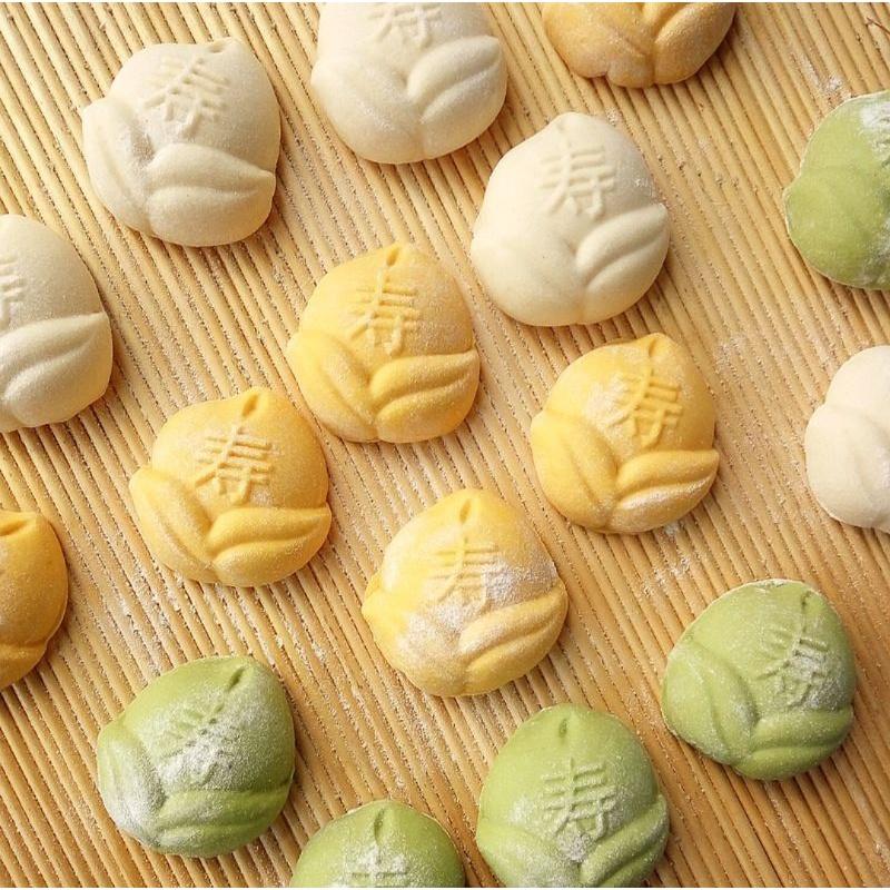 【返璞小居】櫸木立體壽桃模具 立體月餅模具清明粿印冰皮月餅艾葉米粿饅頭麵食木質模具-細節圖4