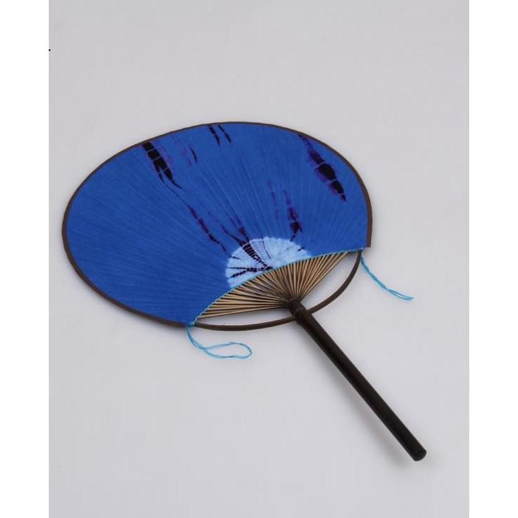 【返璞小居】日式布面竹蒲扇 手工復古文藝仿古團扇圓形扇子古風老工藝禮品紙扇-細節圖6