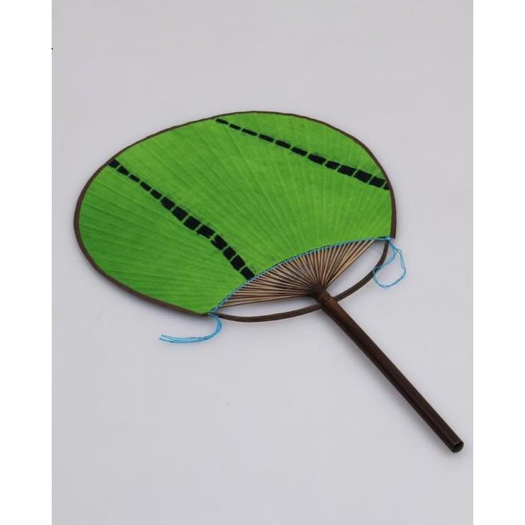 【返璞小居】日式布面竹蒲扇 手工復古文藝仿古團扇圓形扇子古風老工藝禮品紙扇-細節圖8