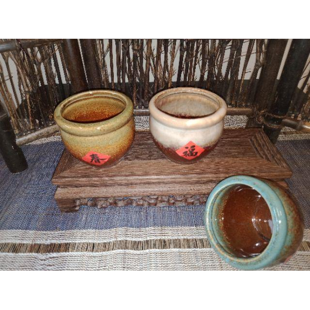 【返璞小居】 鶯歌陶瓷 小米甕復古造型 牙籤罐 迷你圓形花器 肉球盆栽 小花盆(大)-細節圖5
