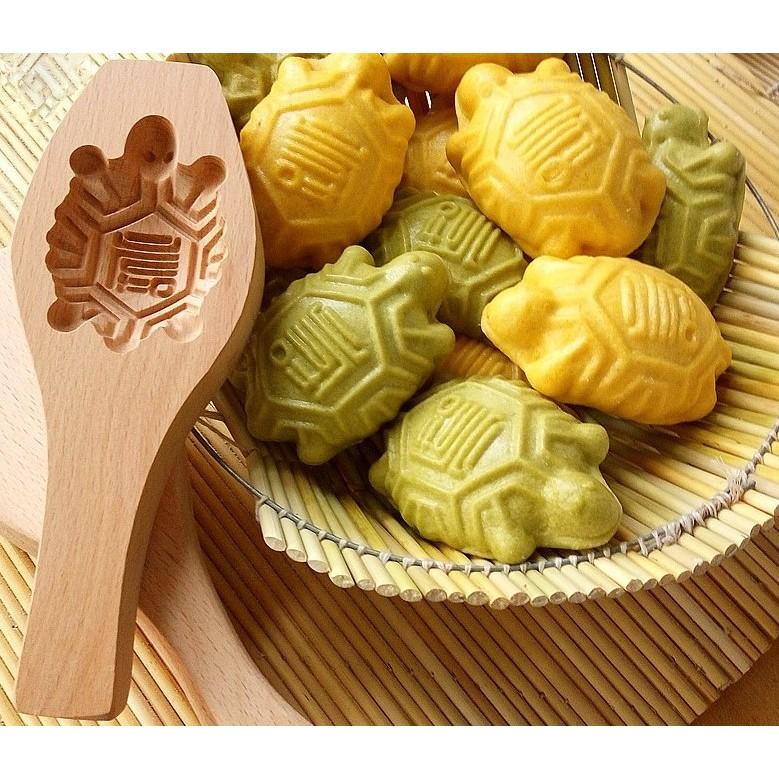 【返璞小居】龜粿印 潮汕木圓粿印 櫸木龜印 立體月餅模具清明粿印冰皮月餅艾葉米粿饅頭麵食木質模具-細節圖2