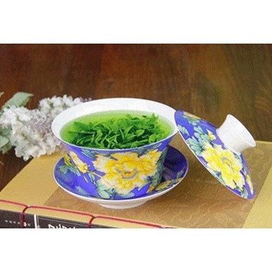 【返璞小居】台灣現貨景德鎮青花茶碗200/330ml三才杯茶杯骨瓷陶瓷青花蓋碗泡茶大碗茶碗茶杯敬茶杯供杯功夫茶具茶道用具-細節圖4
