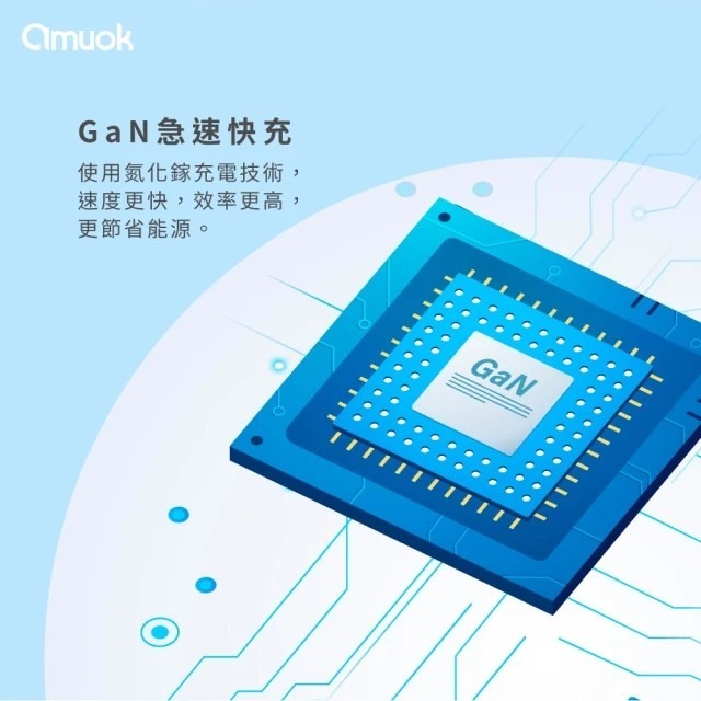 Qmuok DC28 65W GaN氮化鎵伸縮自帶線快充頭(可同時充三個裝置)-細節圖6