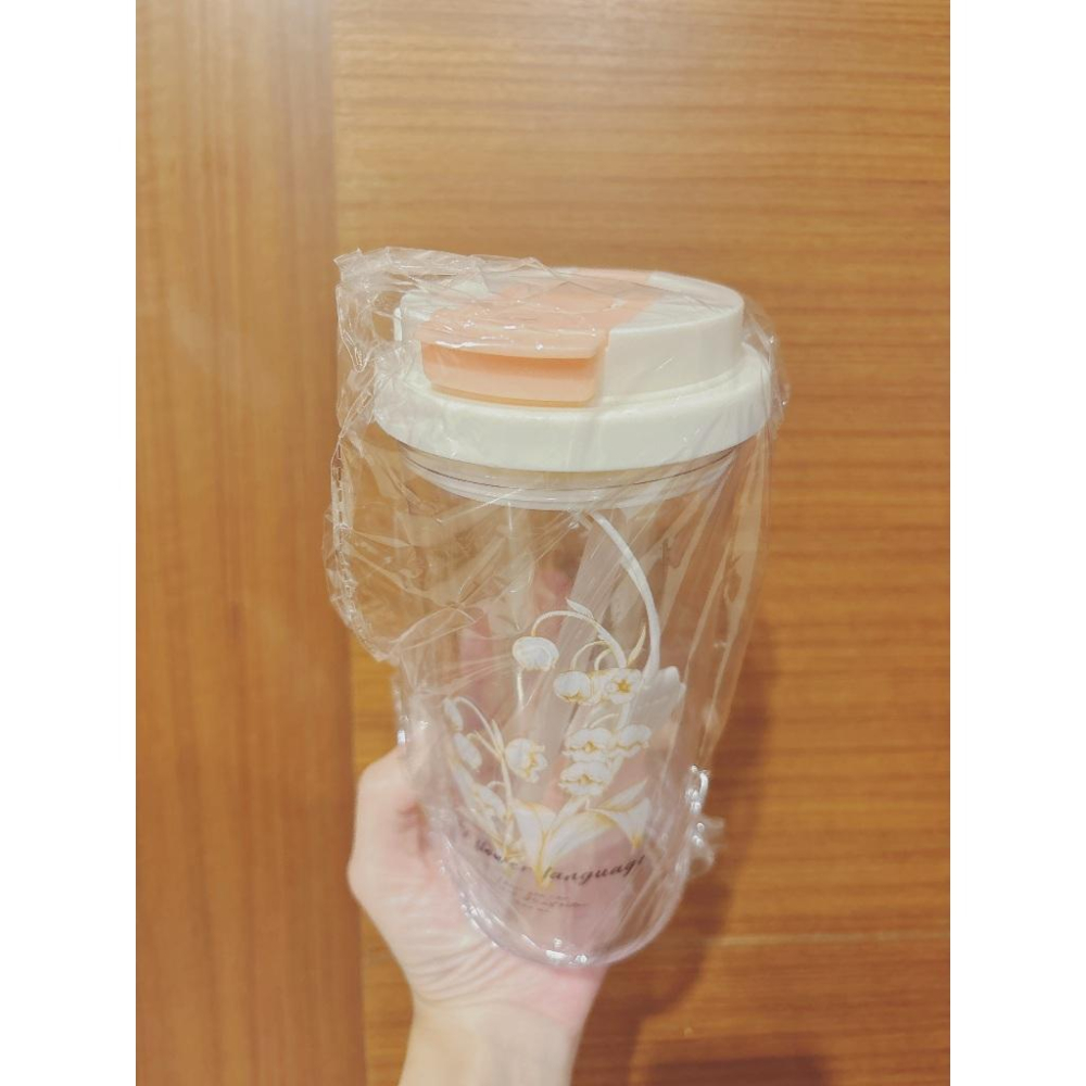 小鴨優品《 家居》580ml鈴蘭花透明PP材質水杯-細節圖2
