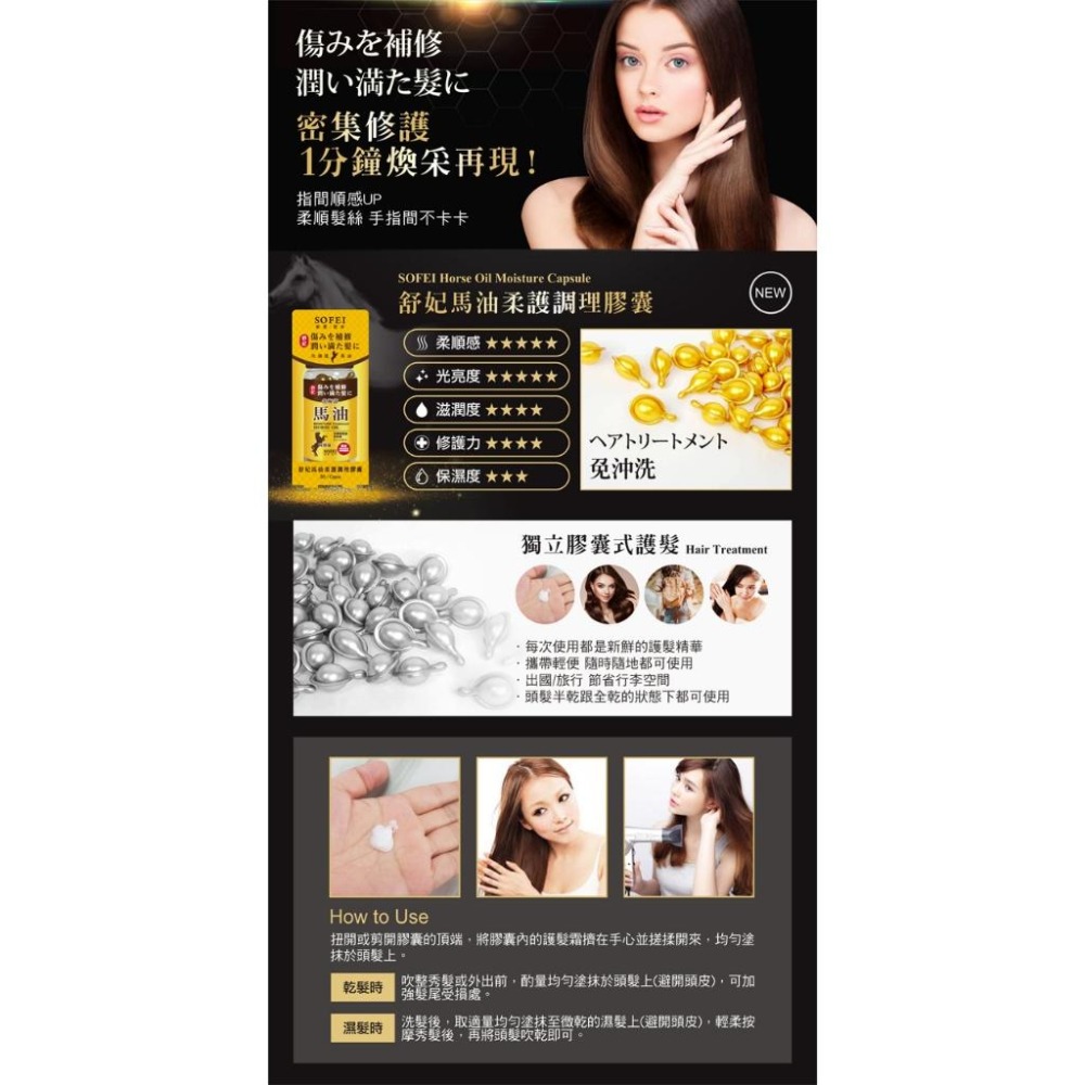 【舒妃】SOFEI 女大賞 最佳護髮獎_馬油柔護調理膠囊(28caps)-細節圖2