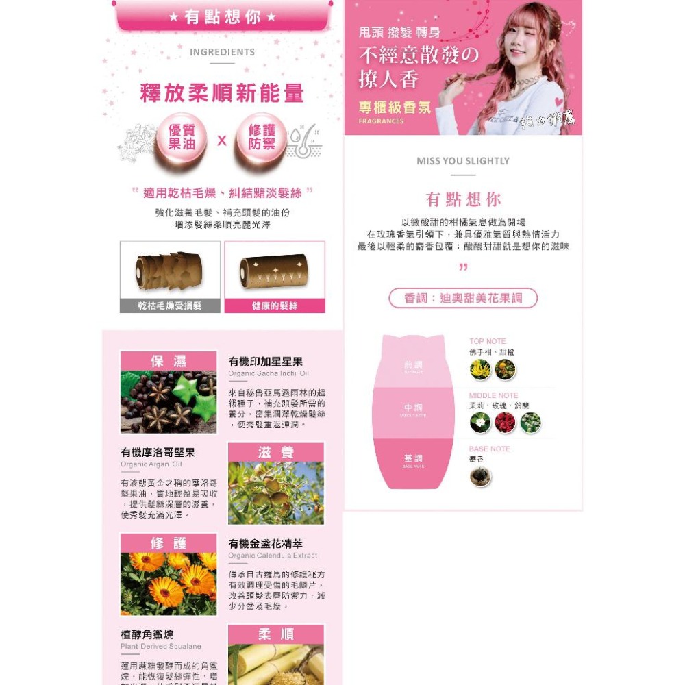 【舒妃】SOFEI優油美露_噴霧式_髮香抗熱修護髮油100ml｜清新花香｜甜美花果香-細節圖6