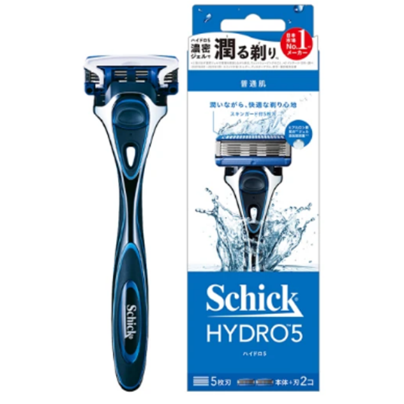 【舒適】水次元(5)刮鬍刀架+2片｜4刀片盒-規格圖1