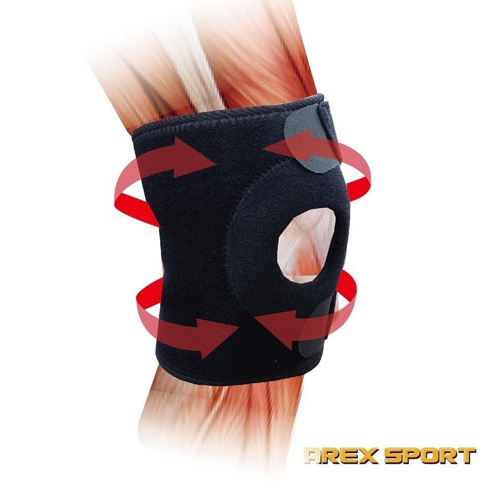 【AREXSPORT】登山護膝 台灣製現貨 運動護膝支撐護膝 竹炭護膝三節型可調節(單支)AS-3405 銀髮族護膝-細節圖2