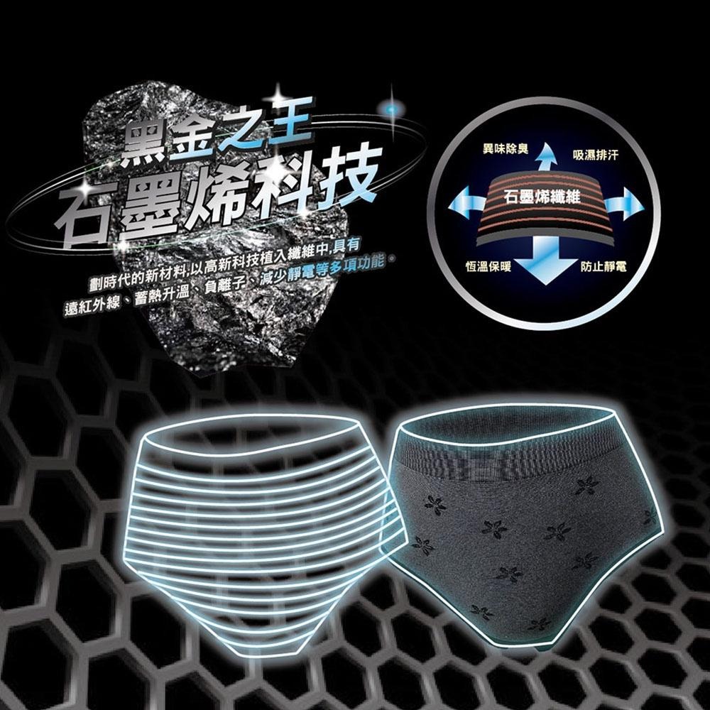 【AREXSPORT台灣製】石墨烯內褲 女加大三角 石墨烯抑菌 三角內褲 女抑菌內褲 運動內褲 女中高腰三角內褲-細節圖9