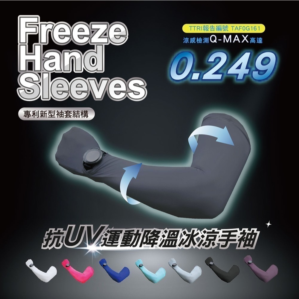 【限時購】AREXSPORT 冰絲袖套 涼感紗 防曬抗UV 降溫（隱藏式開口 ) TTRI涼感檢測 冰絲-細節圖2