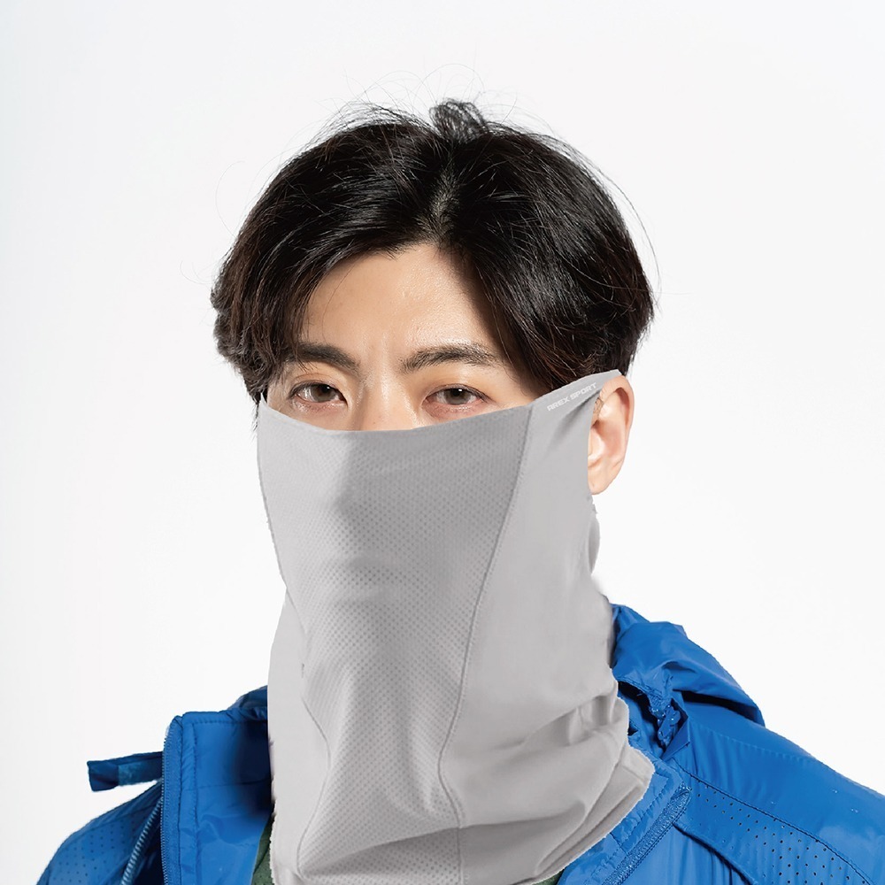 【AREXSPORT】冰絲面罩 防曬面罩 防風面罩 涼感面罩 抗UV 防曬護頸 網眼透氣 掛耳設計 面罩 頭套 素面-細節圖11