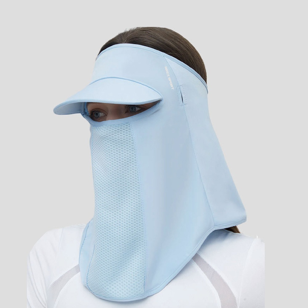 【AREXSPORT】冰絲面罩 防曬面罩 防風面罩 涼感面罩 抗UV 防曬護頸 網眼透氣 掛耳設計 面罩 頭套 素面-細節圖6