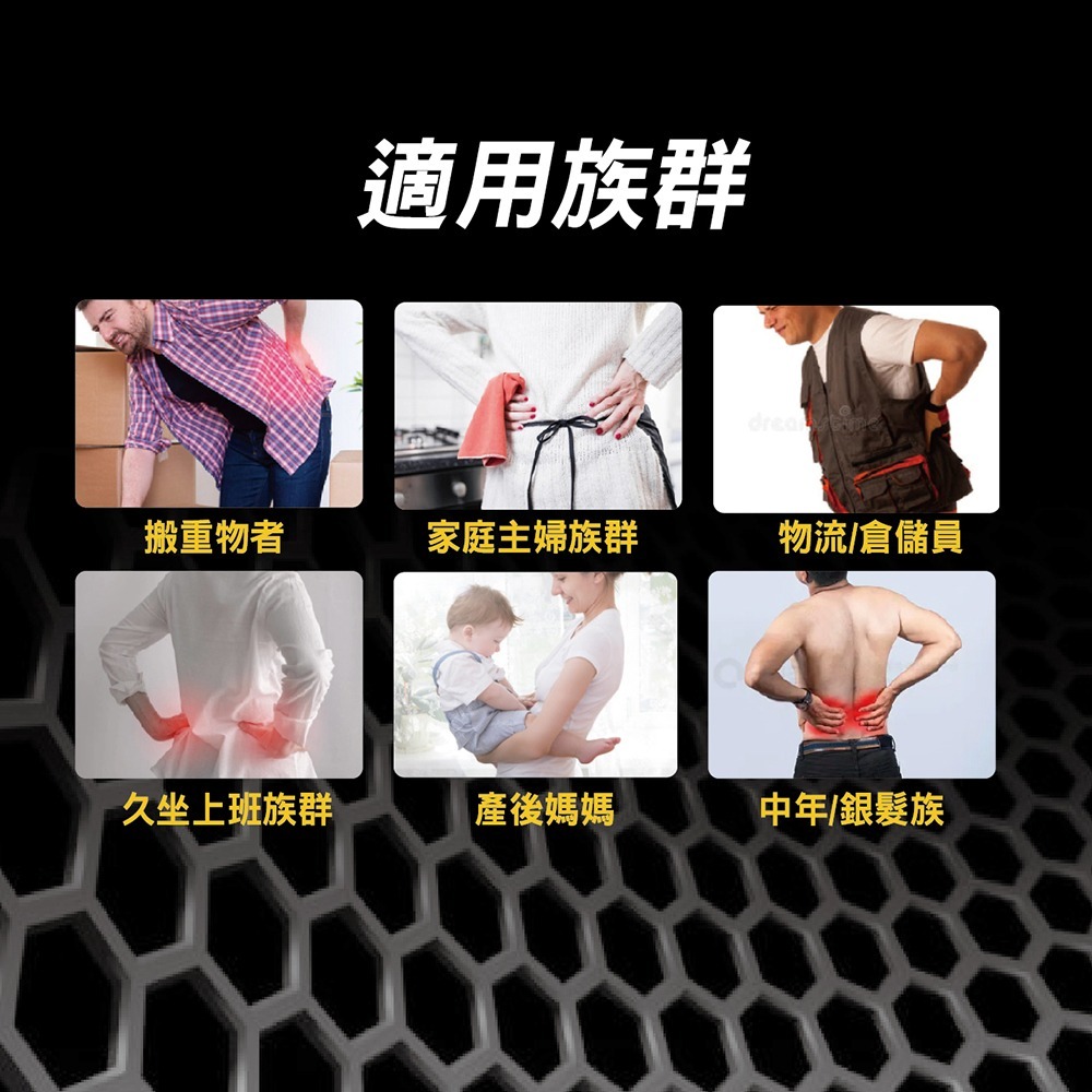 【AREX SPORT】加強版 石墨烯 護腰 護具 全能型 運動腰夾 （雙層彈力束帶可調節大尺寸護腰）超彈力 魔鬼氈-細節圖5