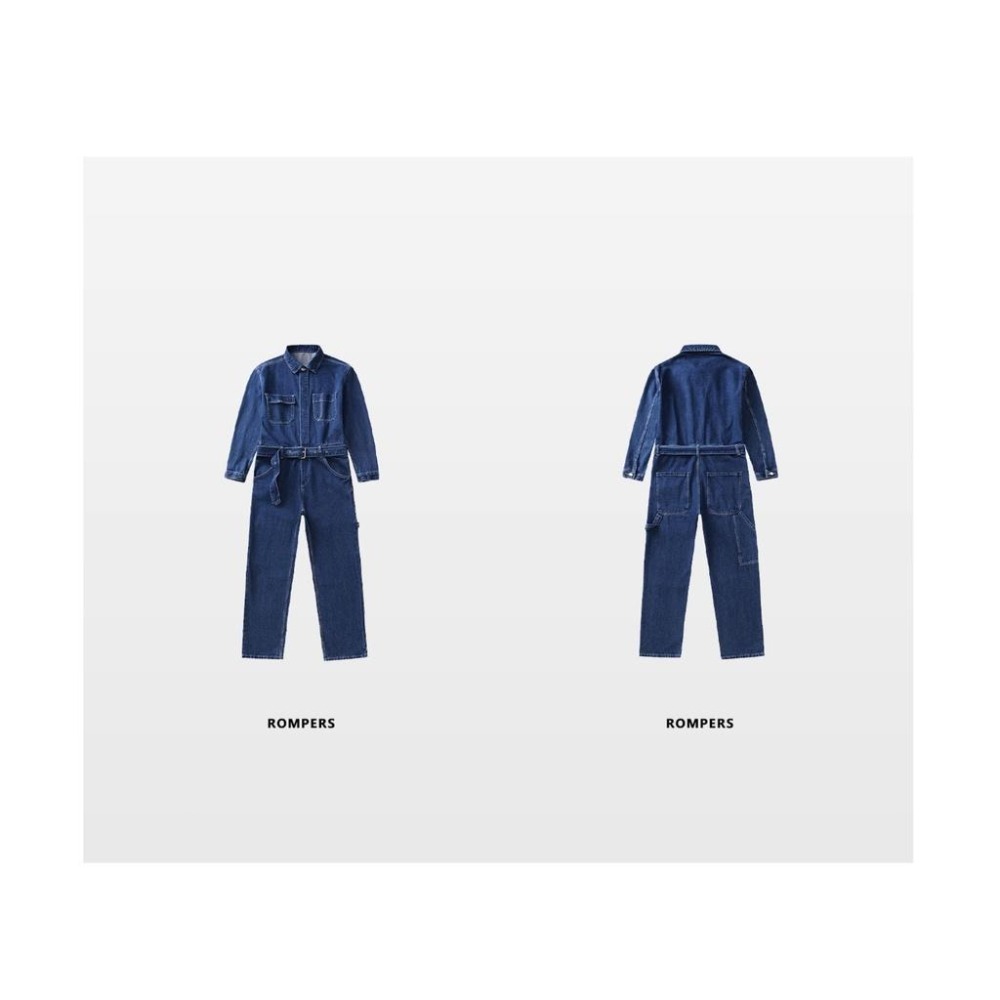 現貨 牛仔連身褲 連身褲 工裝長褲 連身長褲工作褲  男生長褲 男生工作褲 休閒長褲 潮流 軍褲 吊帶褲-細節圖7