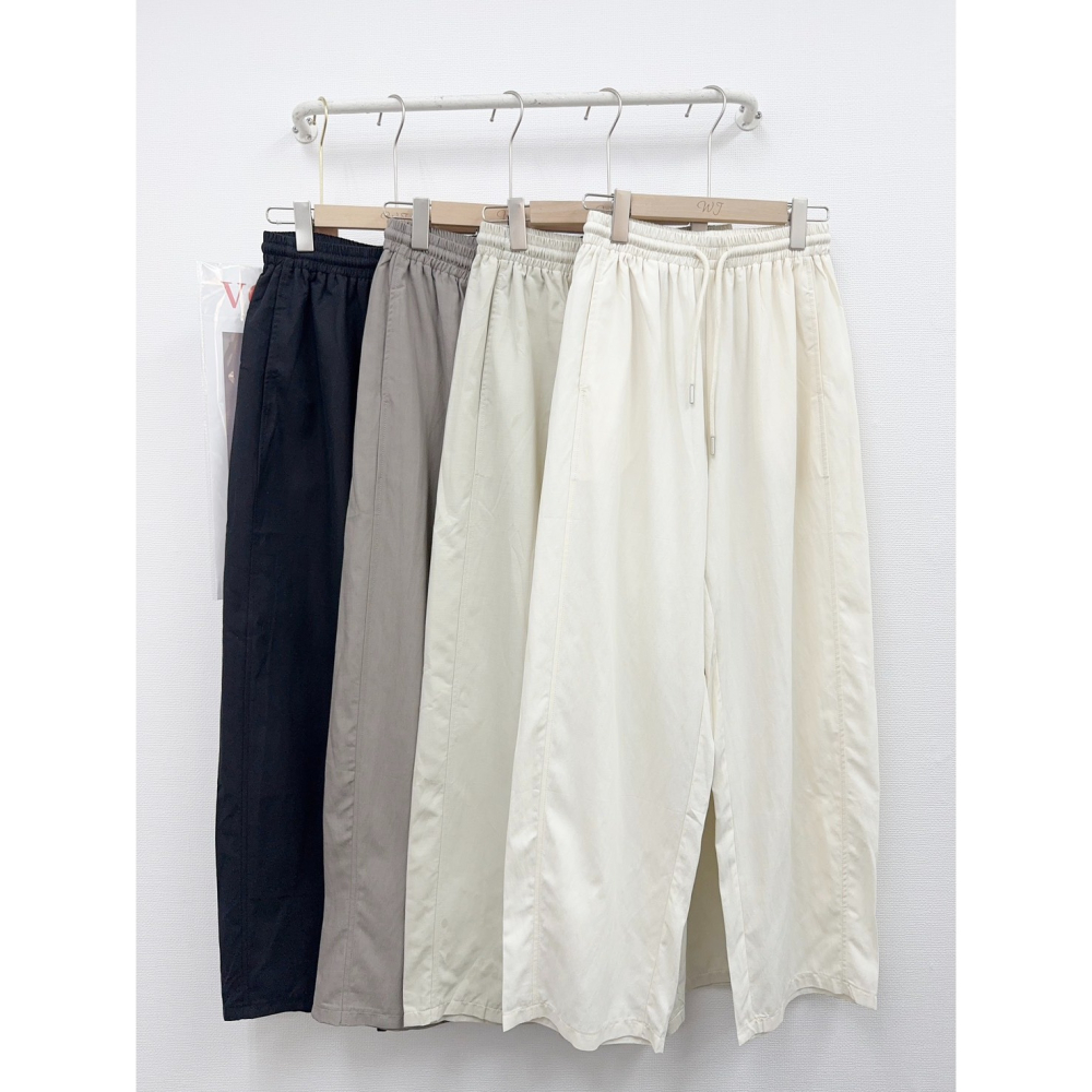 💎天絲水洗棉落地抽繩寬褲💎-細節圖2