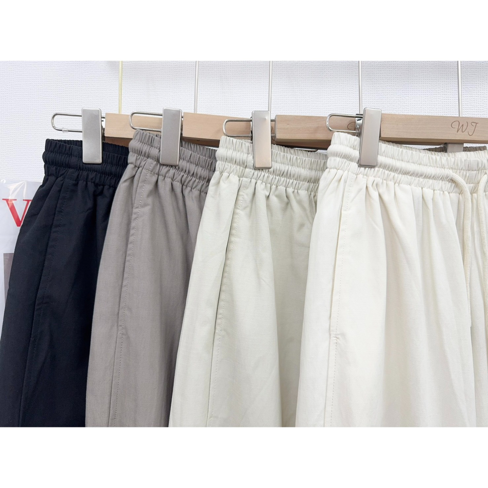 💎天絲水洗棉落地抽繩寬褲💎-細節圖3