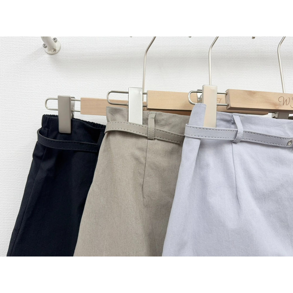 💎水洗質感皮帶短裙褲💎-細節圖2