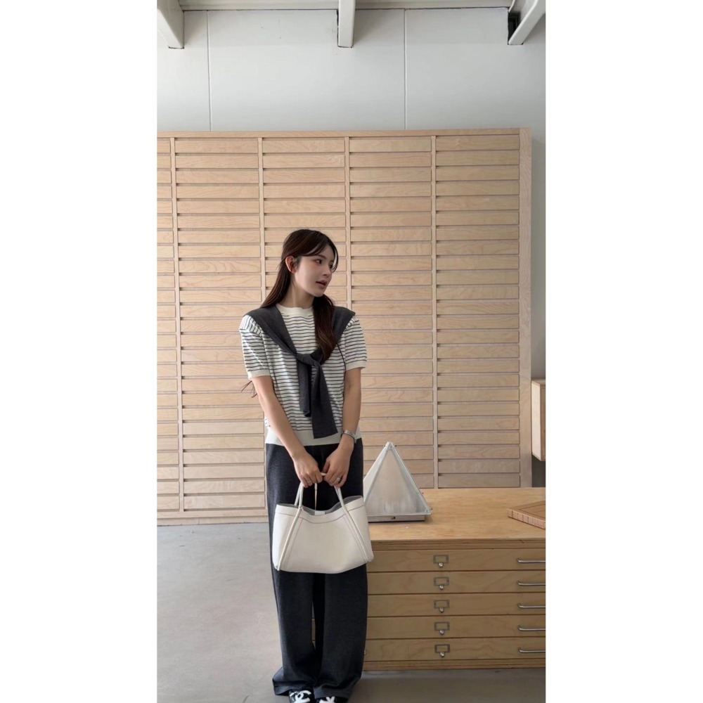 💎披肩條紋薄針織褲裝💎-細節圖6