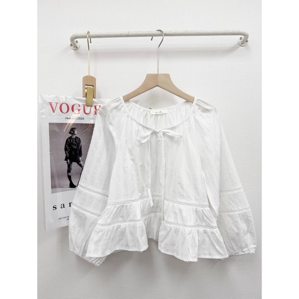 💎棉麻立體波點燒花衣💎-細節圖2