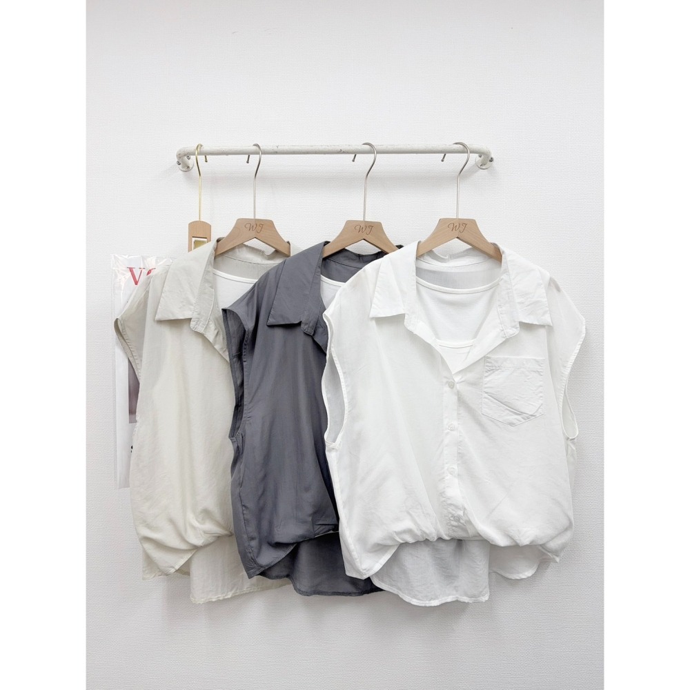 💎韓系層次感「假兩件」柔感襯衫💎-細節圖2