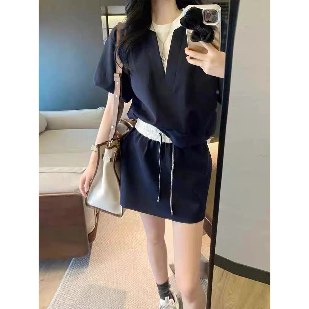 ✅撞色假兩件套裝✅-細節圖7